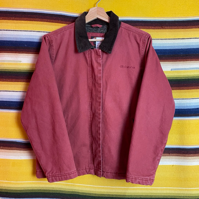 古著•Nuzi_s • Dickies燈芯絨領水洗牛仔紅夾克 J3091021 工作外套