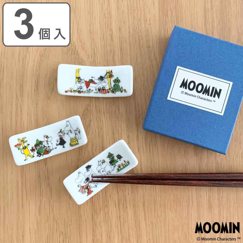 🅲🅷🅸日本直送🇯🇵moomin 嚕嚕米 日本製 筷架組 餐具組 餐桌 送禮 禮盒 夫妻筷 箸 筷架 餐具 小不點 阿金