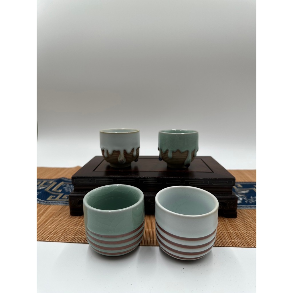 《鶯歌》現貨 汝窯&lt;直口大口杯&gt;  茶具 茶盤 送禮 泡茶 復古 磨石 功夫茶 茶杯 泡茶 普洱茶 茶葉 石磐 茶餅