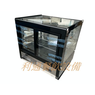 《利通餐飲裝置》160L-5 方形桌上型蛋糕櫃 (長88cm) LED /小菜櫥 冷藏冰箱 玻璃冰箱 展示櫃 展示櫥