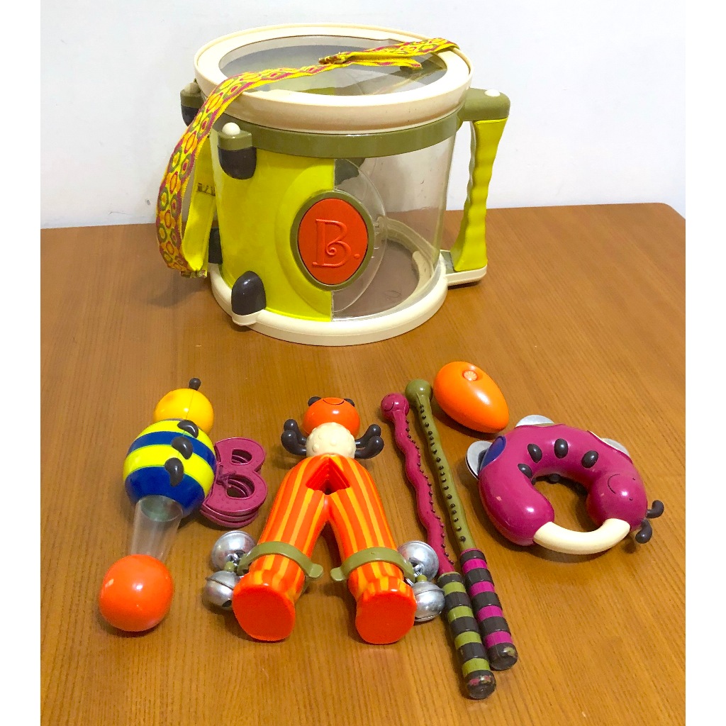美國 B.toys 砰砰砰打擊樂團 進行式鼓追樂隊 小朋友敲敲打打樂器玩具
