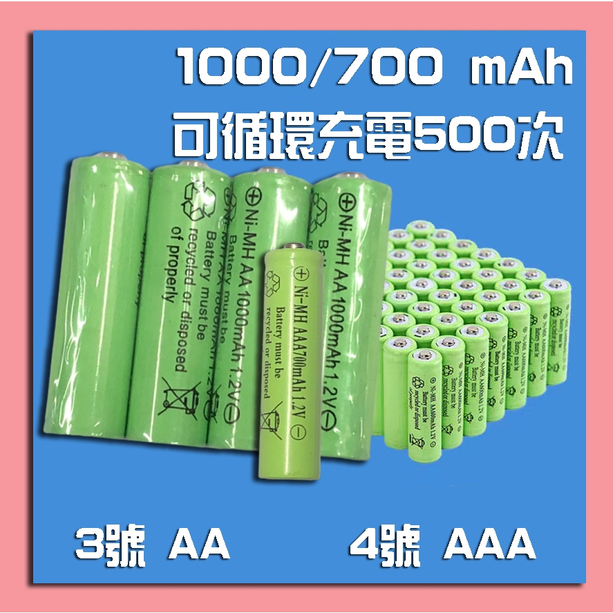 【台灣現貨】充電電池 充電電池3號AA 4號AAA(1000mAh)鎳氫電池 4槽電池充電器 收納盒 轉換筒