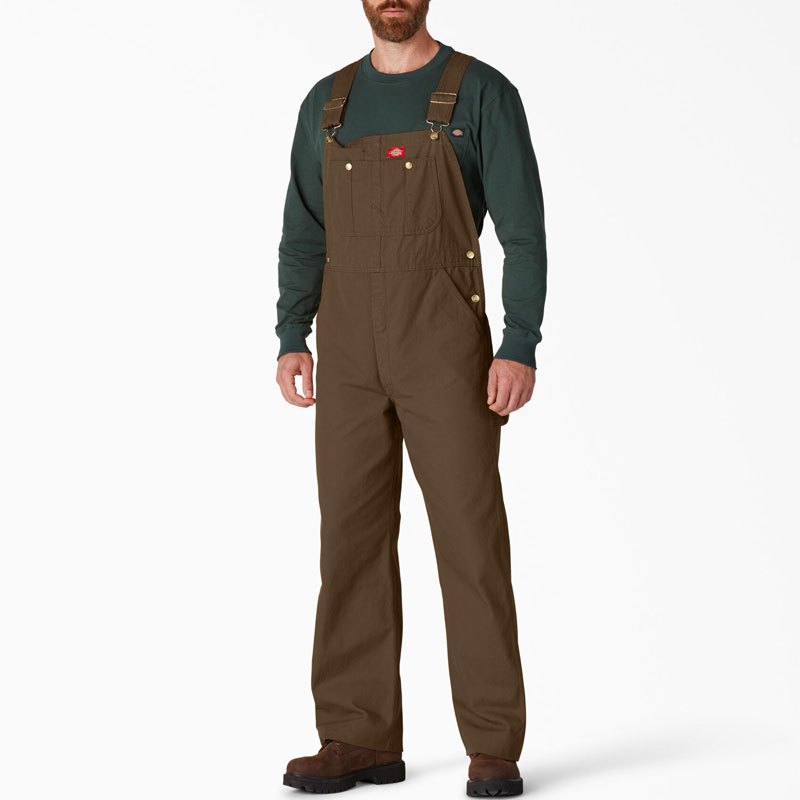 【DICKIES】DB100 Duck Bib Overall 厚織帆布 吊帶褲 (RTB 咖啡色) 化學原宿