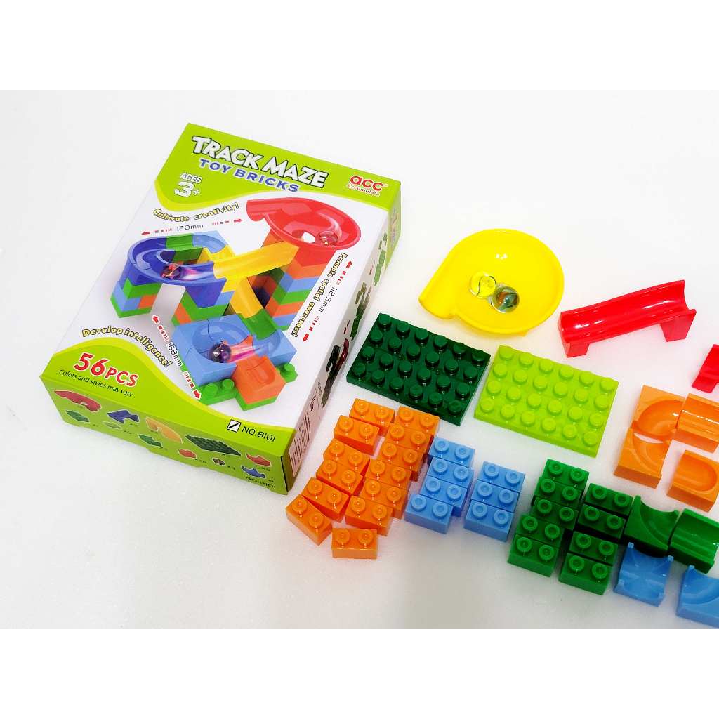 河馬班玩具-益智玩具-創意彈珠軌道積木-商檢合格M33750