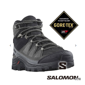 【SALOMON 法國】女QUEST ROVE GTX高筒登山鞋『黑/磁灰/灰』471815 戶外 露營 登山 健行 休