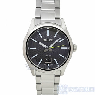 SEIKO 精工表 SUR535P1手錶 藍寶石鏡面 輪胎紋 黑麵 日期 鋼帶 石英錶 男錶 【錶飾精品】