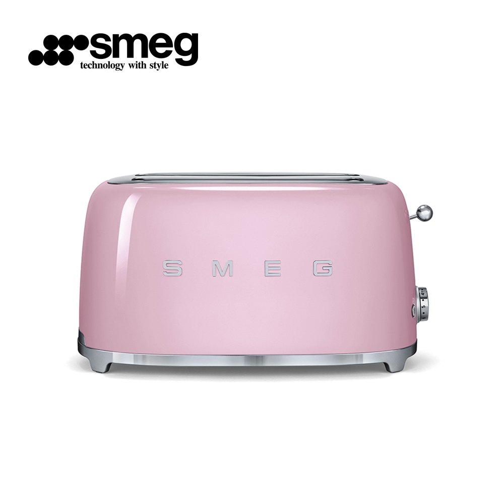 【SMEG】義大利4片式烤麵包機-粉紅色