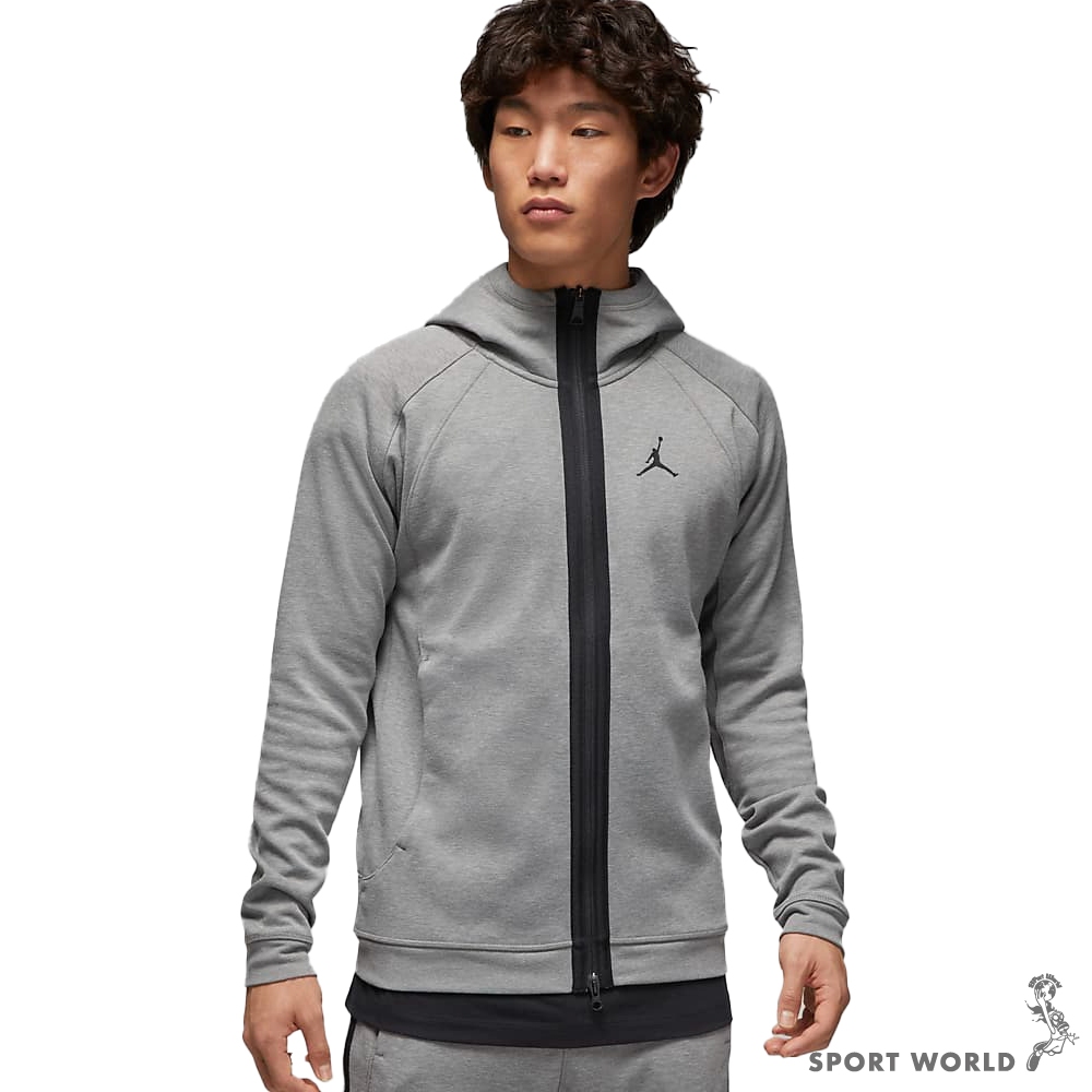 Nike 男裝 連帽外套喬丹 抗UV 防曬 拉鍊口袋 灰【運動世界】DV9784-063