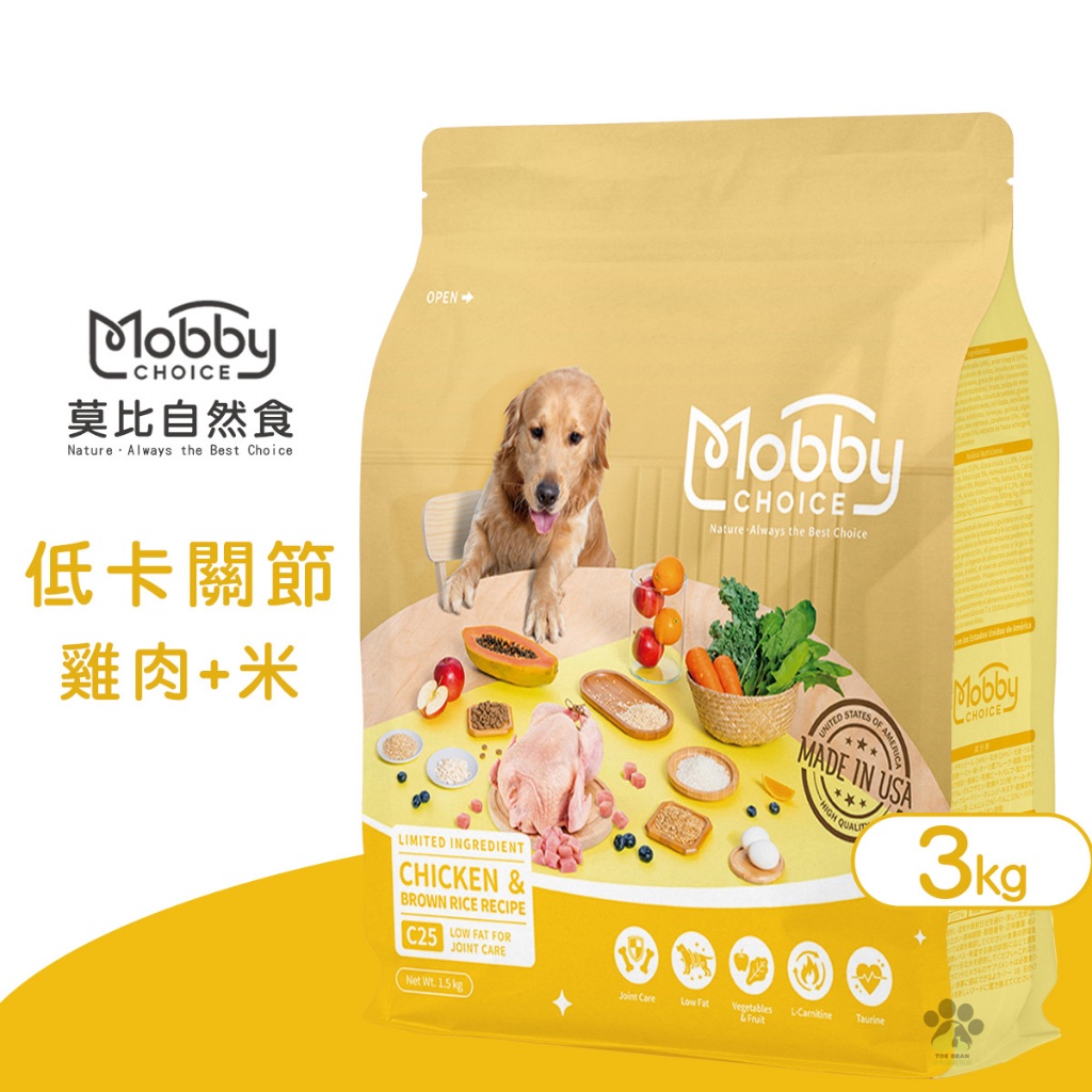 Mobby 莫比 C25 雞肉+米(低卡關節) 3kg 寵物飼料 狗狗飼料 犬用飼料 低卡飼料