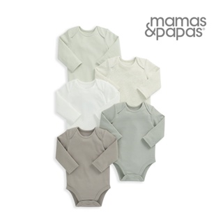 Mamas&Papas 抹茶歐蕾-長袖包屁衣5件組(5種尺寸可選)