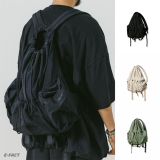 《E-fact》ANGLAN🔥抽繩 尼龍 拉鍊 後背包String Cargo Ruck Sack Backpack三色