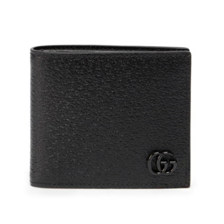GUCCI GG Marmont Bi-Fold 雙G 皮革 卡夾 皮夾 短夾 全黑色 428726