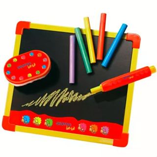 【玩具倉庫】【義大利 GIOTTO】幼兒黑板塗鴉組(出清)▶️蠟筆 彩色筆 繪畫用品 寶寶 手指膏 美術 文具