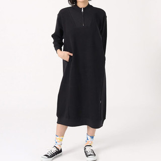 CHUMS 女 Torrey Half Zip Dress半開襟長版洋裝 黑色-CH181273K001