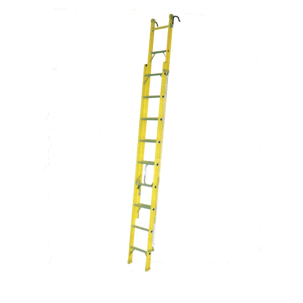 祥江鋁梯-(FRP玻璃纖維)雙節式伸縮拉梯/安全荷重100公斤