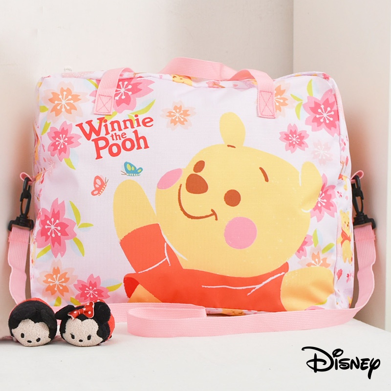 迪士尼｜櫻花季行李拉桿收納袋 維尼 收納 旅行 旅行袋 旅行包 行李箱 CA432