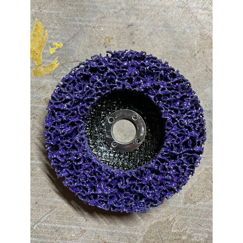 4吋 100型加厚紫金剛 16孔 除鏽打磨 研磨盤