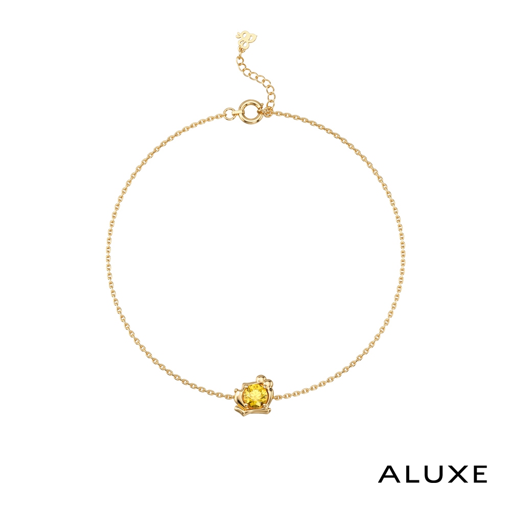 ALUXE 亞立詩 10K金 黃寶石 寶石手鍊 Winnie維尼 迪士尼 小熊維尼系列 BRDW002