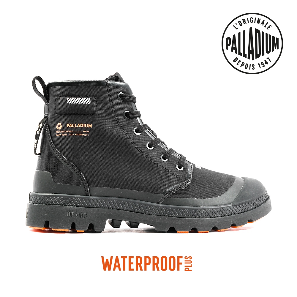 PALLADIUM PAMPA RCYCL LITE+ WP+再生科技輕量防水靴-女-黑