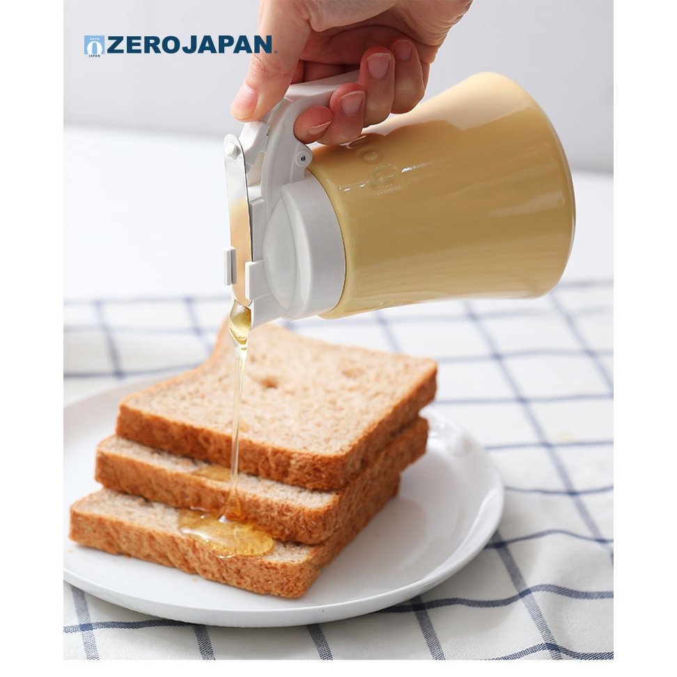 日本進口zerojapan 陶瓷高端專用蜂蜜瓶方便倒擠壓分裝瓶 可愛蜂蜜罐