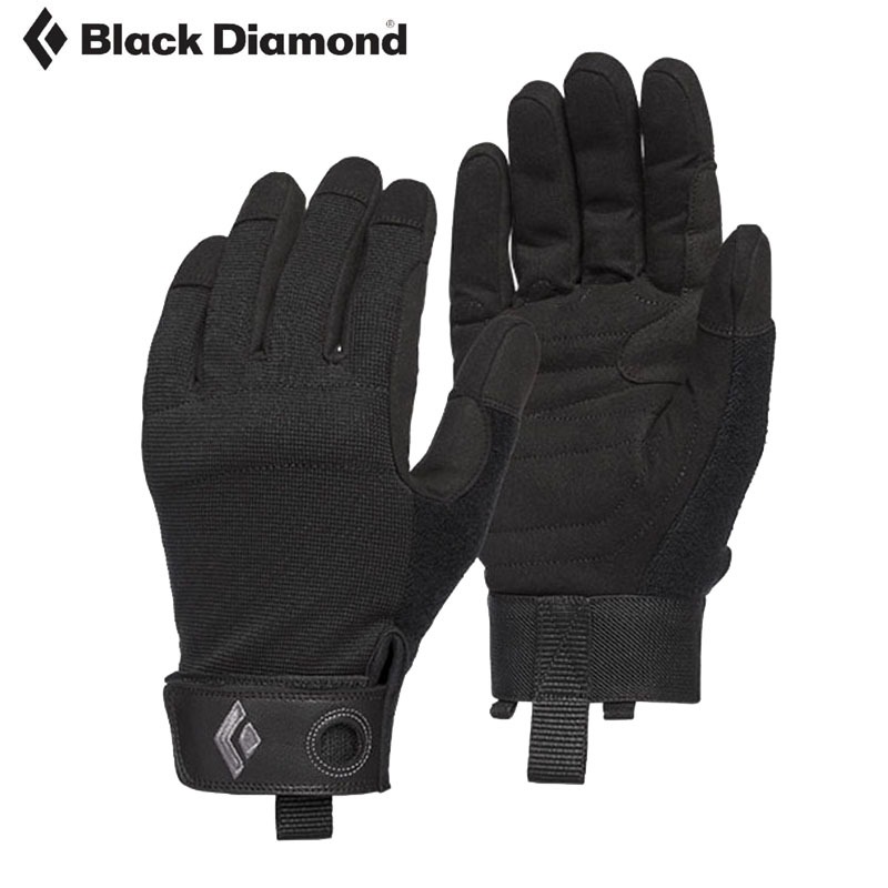 【Black Diamond 美國】M CRAG 男攀岩手套 黑 全指手套 耐磨手套 登山手套 確保手套 801863