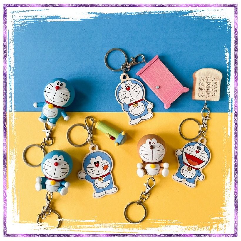 7-11 集點Doraemon道具大木集-哆啦A夢-木頭立體公仔鑰匙圈(不挑款，隨機出貨)(出清特價)