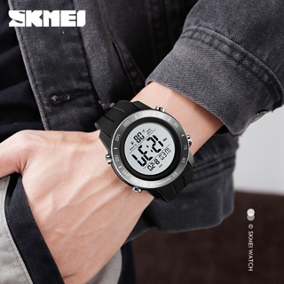 手錶男生 男錶 1524 skmei新款戶外運動電子表 多功能計時鋼圈矽膠帶學生防水手錶 腕錶 學生手錶
