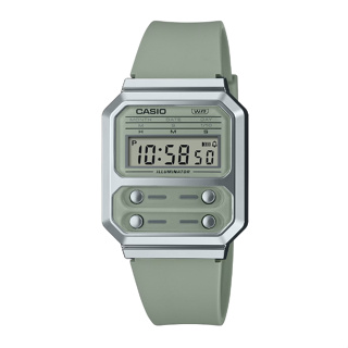 【CASIO 卡西歐】復古方型電子錶 A100WEF-3A 32.7mm 現代鐘錶