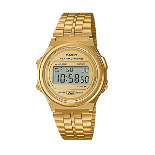 【CASIO 卡西歐】復古懷舊圓形電子錶 A171WEG-9A 37.7mm 現代鐘錶