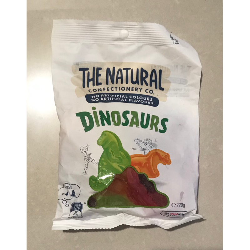 澳洲THE NATURAL軟糖220g-恐龍形狀