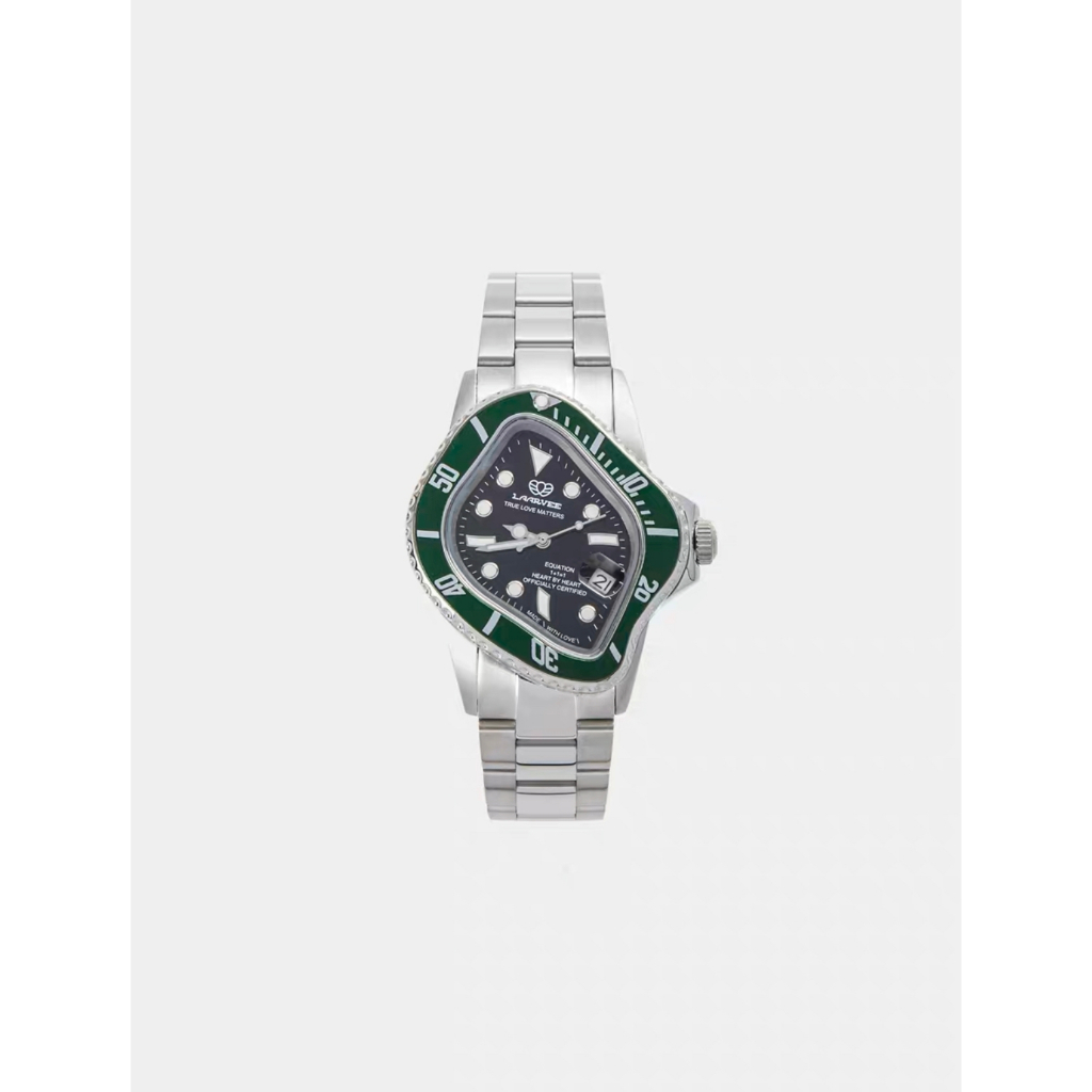 [screw select] Laarvee Twisted Rolex 扭曲惡搞勞力士水鬼機械腕錶手錶 黑綠色