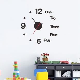全館買五送一 創意壓克力3D掛鐘 DIY 造型鐘 設計風格 掛鐘 時鐘 3D 自行組裝