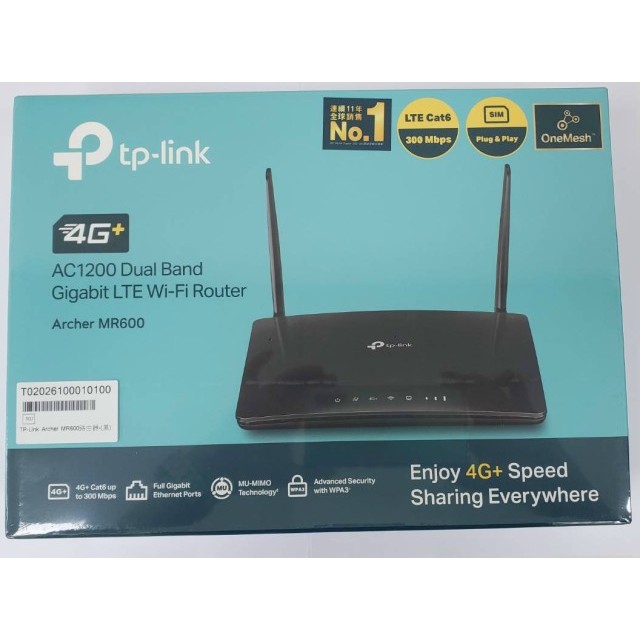 全新未拆 TP-Link MR600 4G SIM LTE WIFI 分享無線網卡路由器 AC1200 Cat.6 雙頻