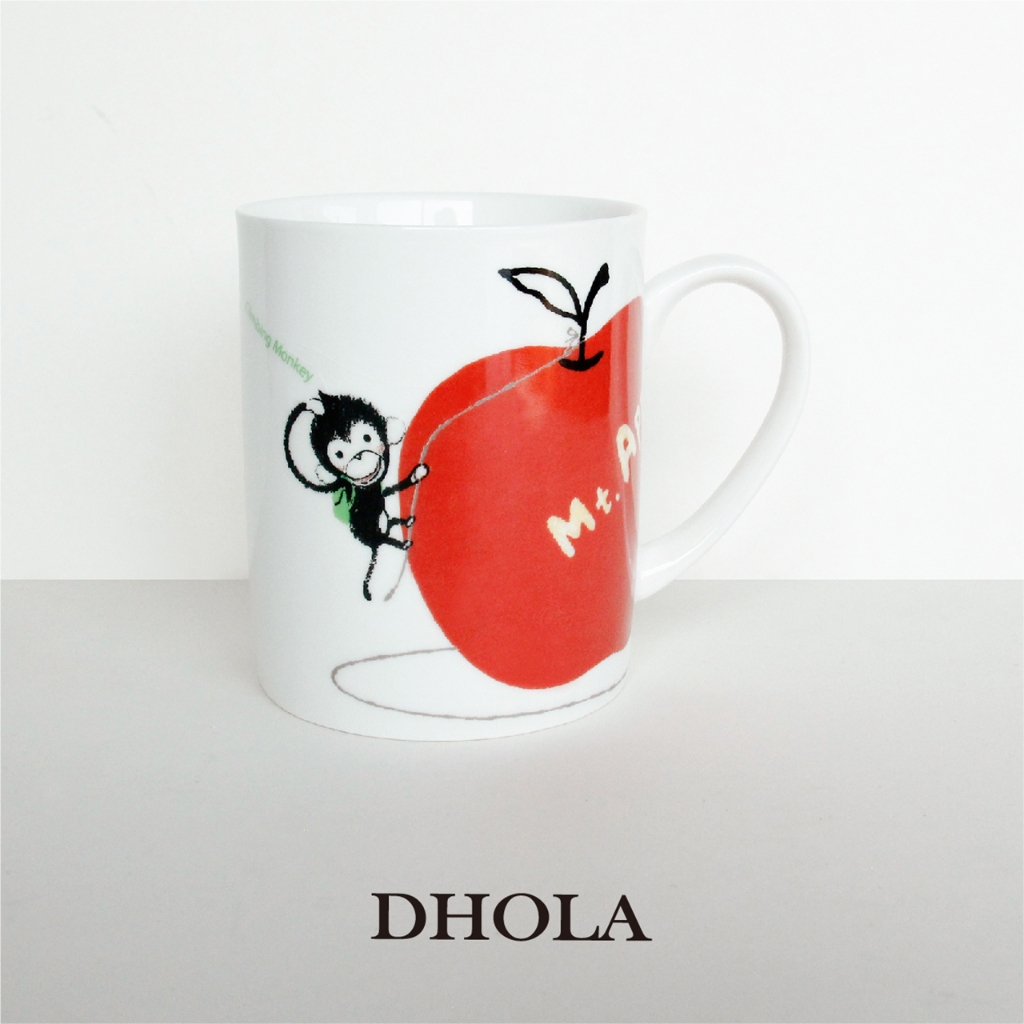 DHOLA｜【馬克杯-蘋果猴】擺設用品  咖啡杯 馬克杯 送禮 朵拉手藝材料店
