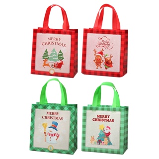 聖誕不織布覆膜提袋(小)(特價) 聖誕提袋 聖誕造型 環保袋 購物袋 手提袋【久大文具】1404