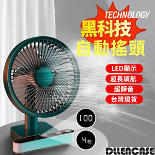 智慧數顯LED Type-C小風扇可充電 桌面迷你家用辦公室 靜音迴圈電風扇 小風扇 AC風扇