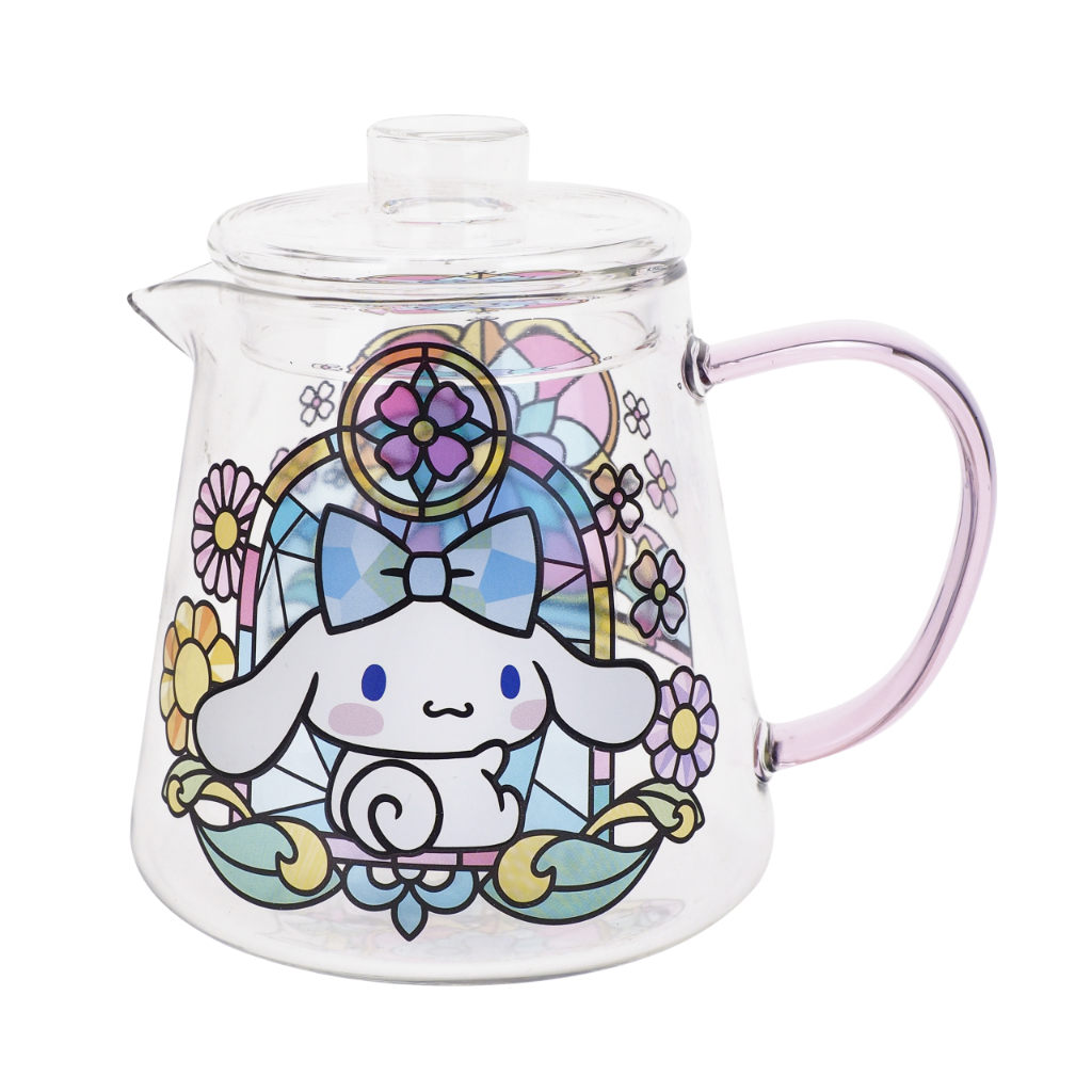 香港7-11 三麗鷗 Cinnamoroll 大耳狗 彩繪風玻璃壺 水壺  茶壺 400ml