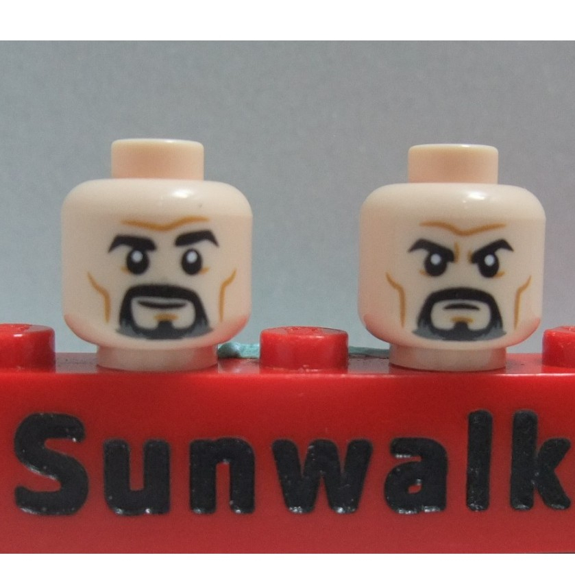 【積木2010】#619 樂高 LEGO 粗眉 鬍子人頭 / 奇異博士 膚色 人頭 人偶頭 / 鬍子人頭