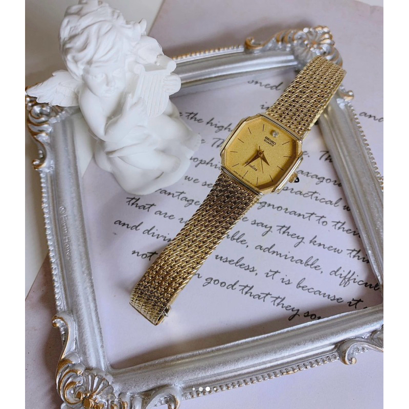 Seiko 經典八角鑲鑽小金錶 古董錶 珠寶錶 女錶 🐲限時特賣🐲