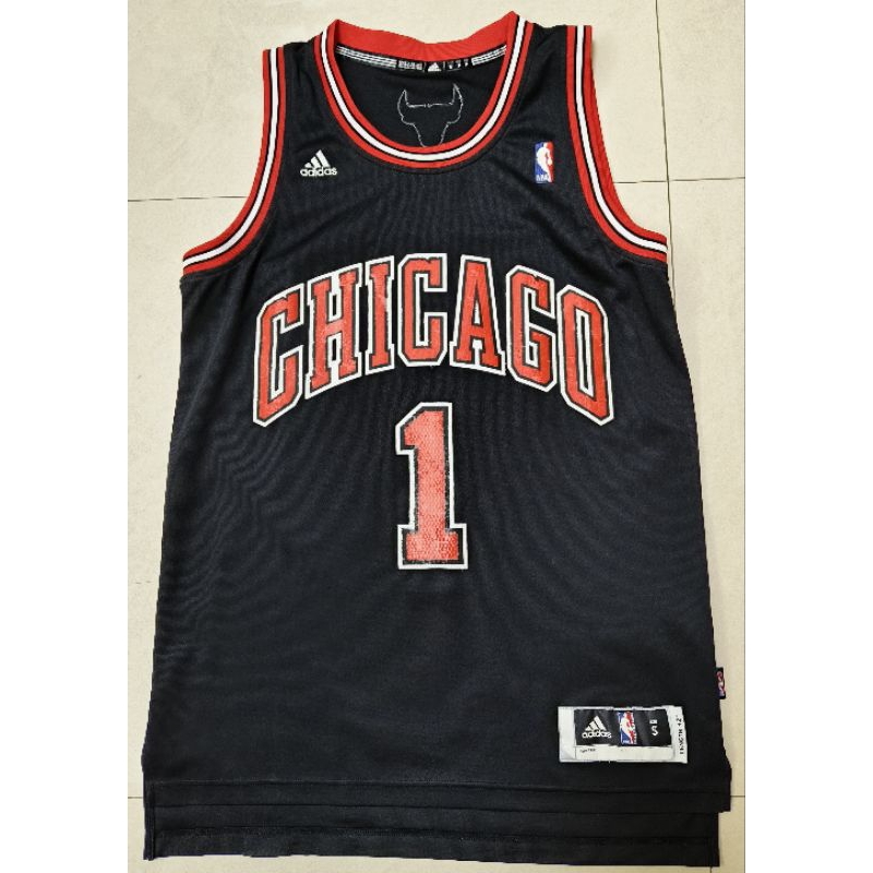 80%new Derrick Rose #1 Chicago Bulls NBA SW 復古主場 Adidas S