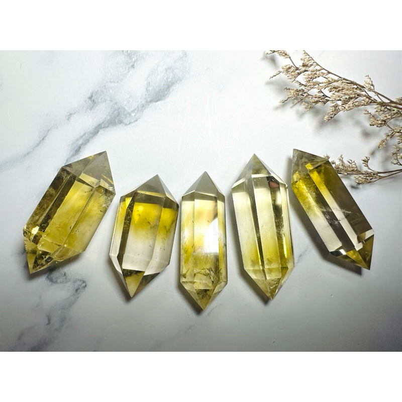 黃水晶 雙尖【嚴選高品質】黃色 漸層 黃水晶 雙尖 水晶 礦石 礦物 收藏 能量