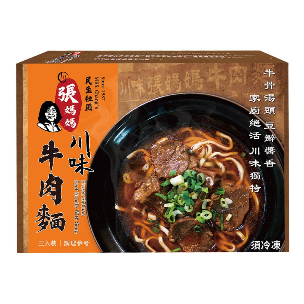 張媽媽民生社區 冷凍川味牛肉麵 760公克 X 3入138416#好市多代購