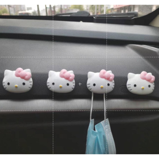 hello kitty凯蒂猫車內掛鉤車用小掛鉤內飾多功能可愛副駕駛車上用卡通汽車掛鉤kjfd