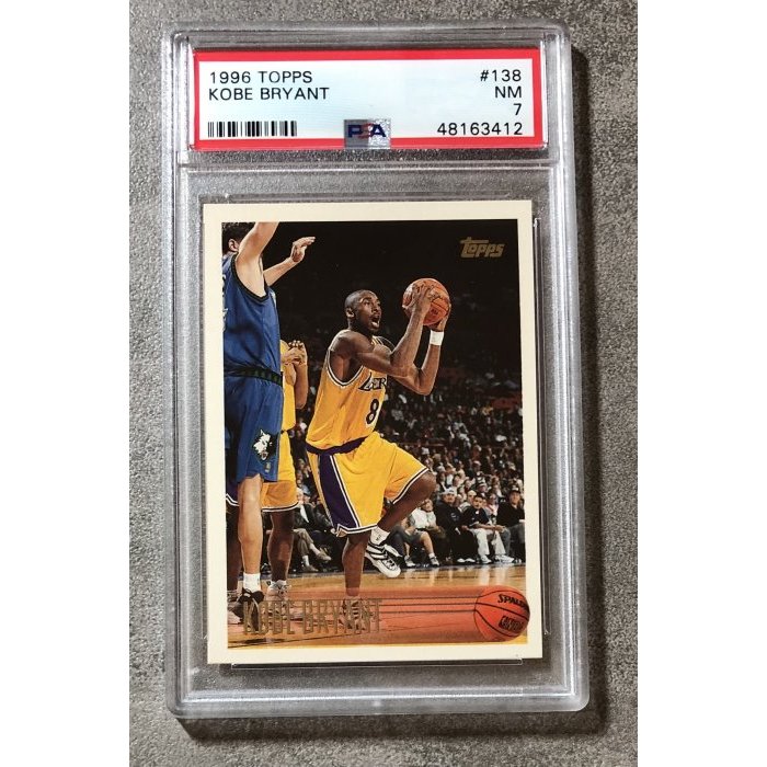 1996 Topps Kobe Bryant #138 PSA 7 柯比 新人球員卡 RC 籃球卡 球卡 鑑定卡