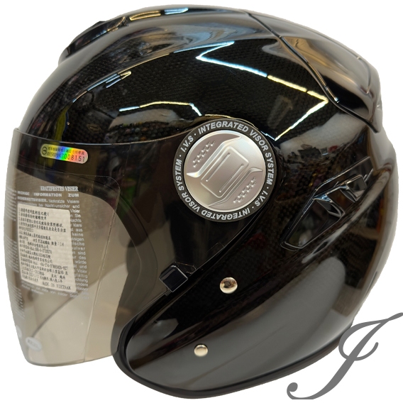 瑞獅 ZEUS 625 六角透明碳纖維 輕量化 半罩 安全帽 雙鏡片