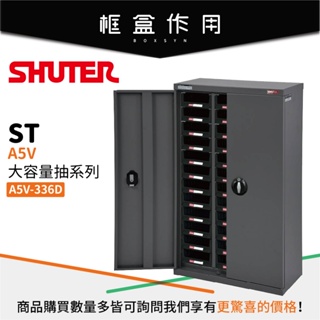 【樹德SHUTER】A5V-336D(加門型) 大容量抽屜零件櫃 36格抽屜 耗材收納 螺絲 電子零件 工作站 物料櫃