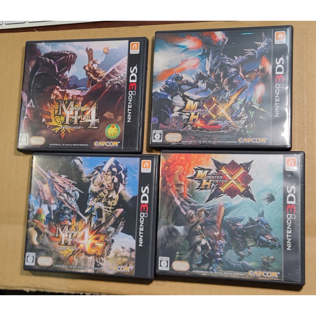 品相GOOD!! 3DS日版遊戲- 魔物獵人4、4G、X、XX  4片一起！（瘋電玩）