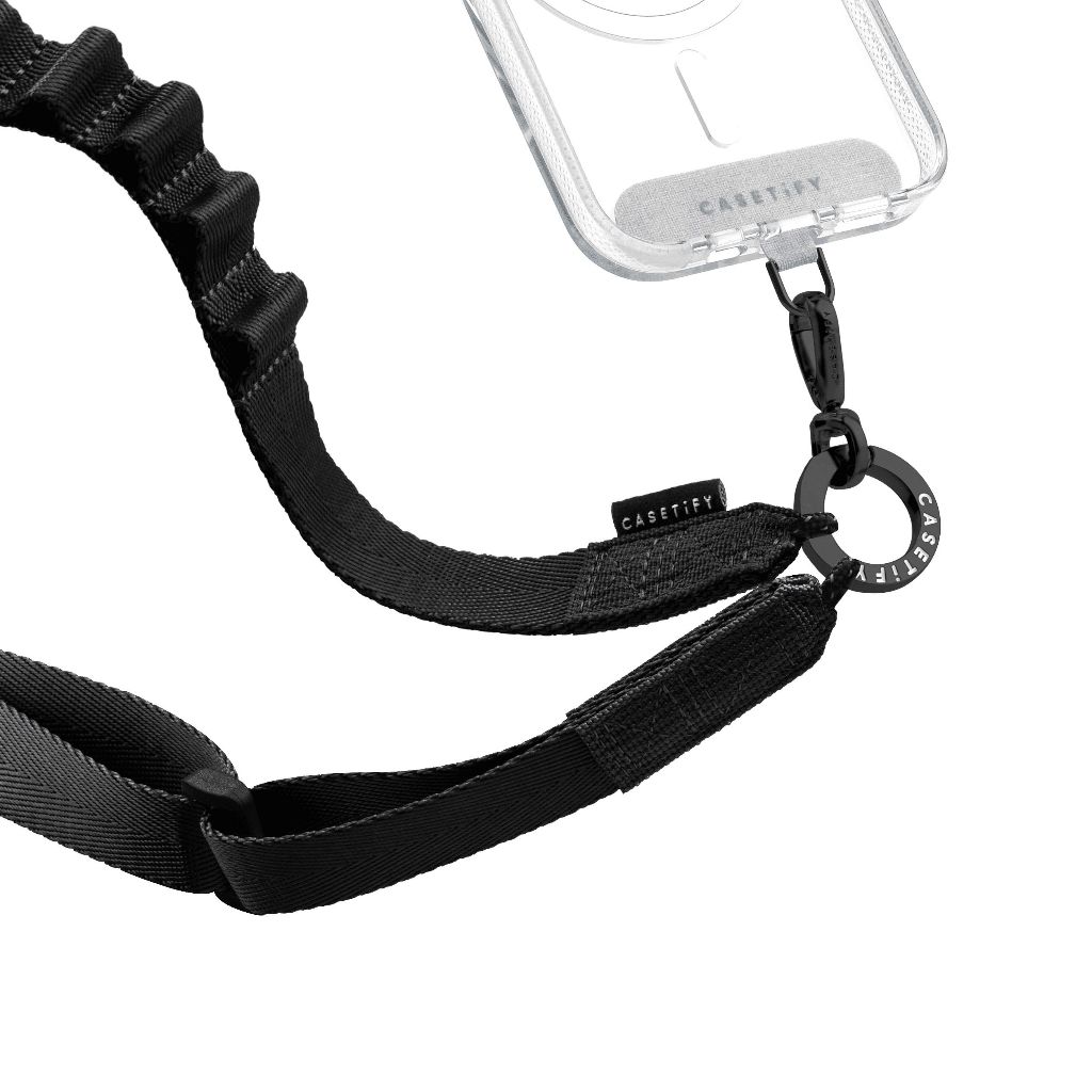 «全新現貨»CASETiFY Utility Strap with Card «黑色»尼龍手機背帶套組可調背帶快拆卸磁扣