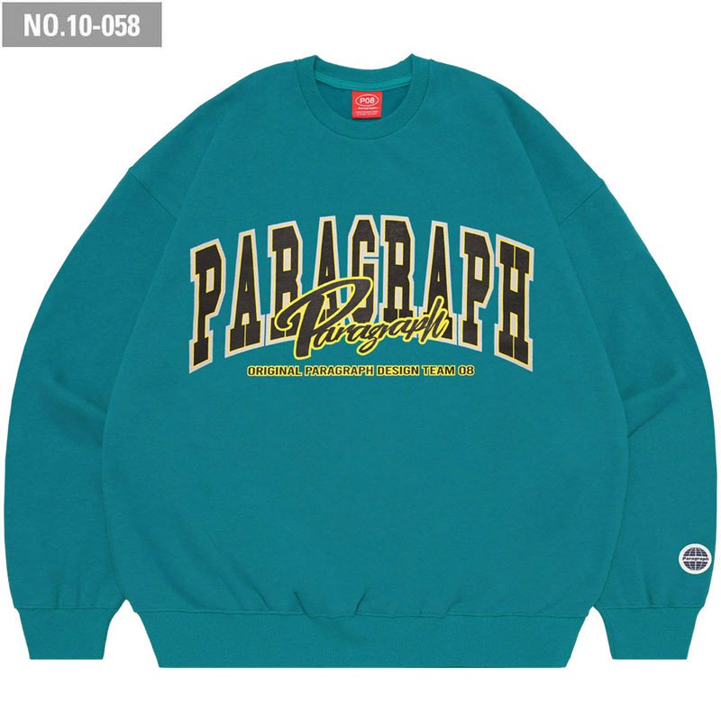 【PARAGRAPH】S10 NO.58 BARCODE CREWNECK 大學T (藍綠色) 化學原宿