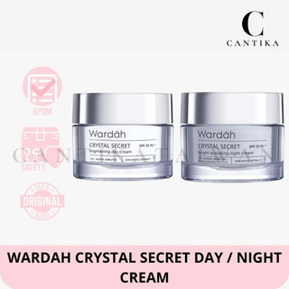 WARDAH CRYSTAL Brightening CREAM PAGI / CREAM MALAM 30gr
